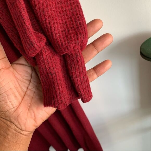 KNIT CARDIGAN BURGUNDY - Picture 7 of 8